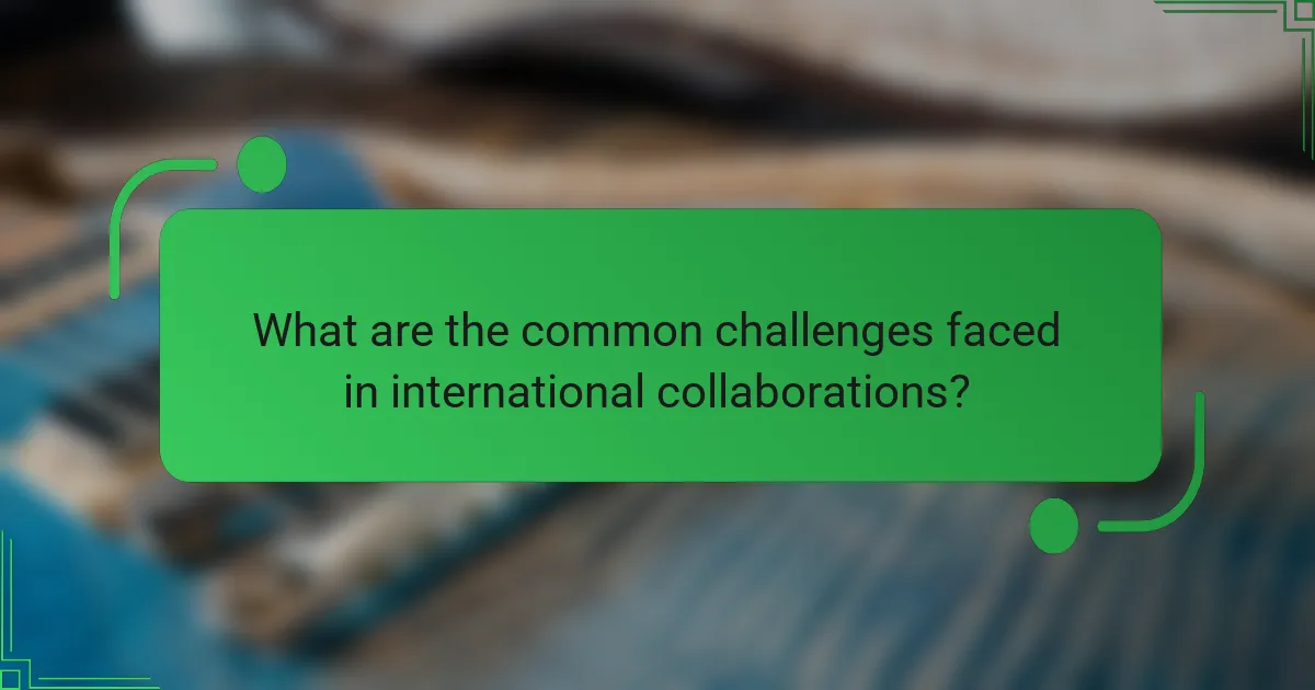 What are the common challenges faced in international collaborations?