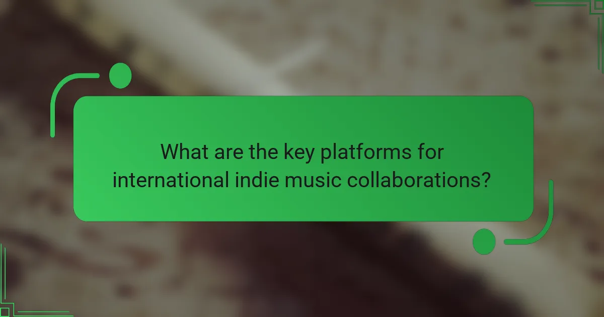 What are the key platforms for international indie music collaborations?