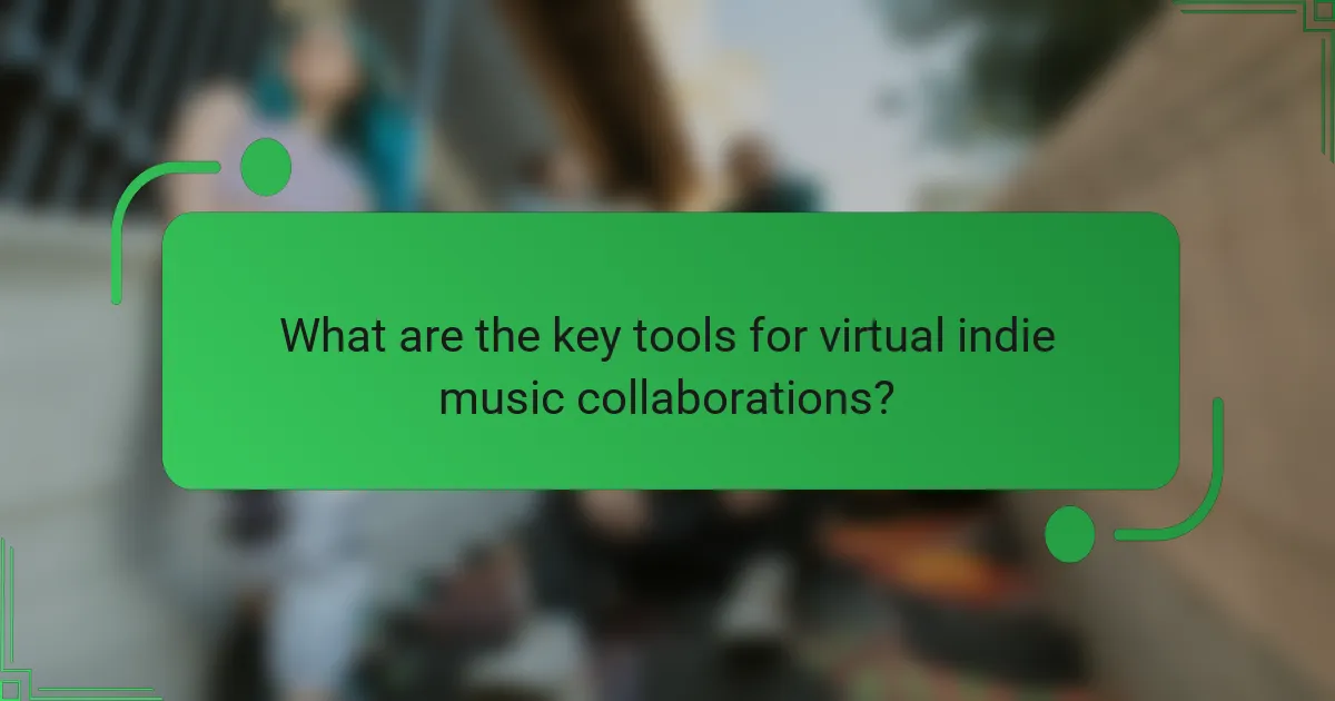 What are the key tools for virtual indie music collaborations?