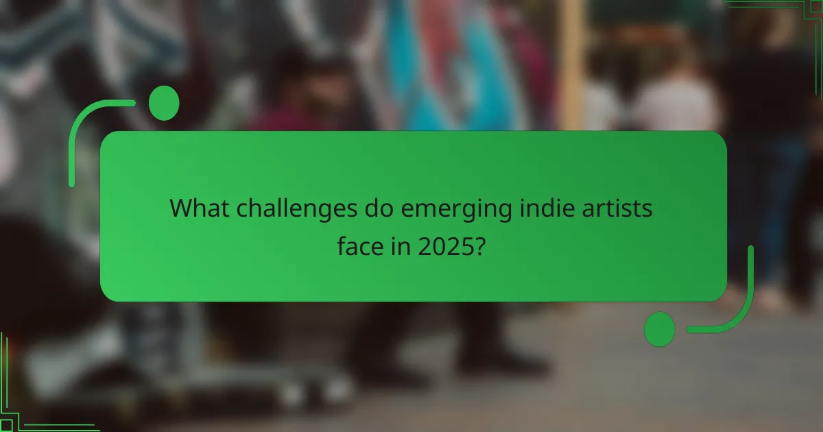 What challenges do emerging indie artists face in 2025?