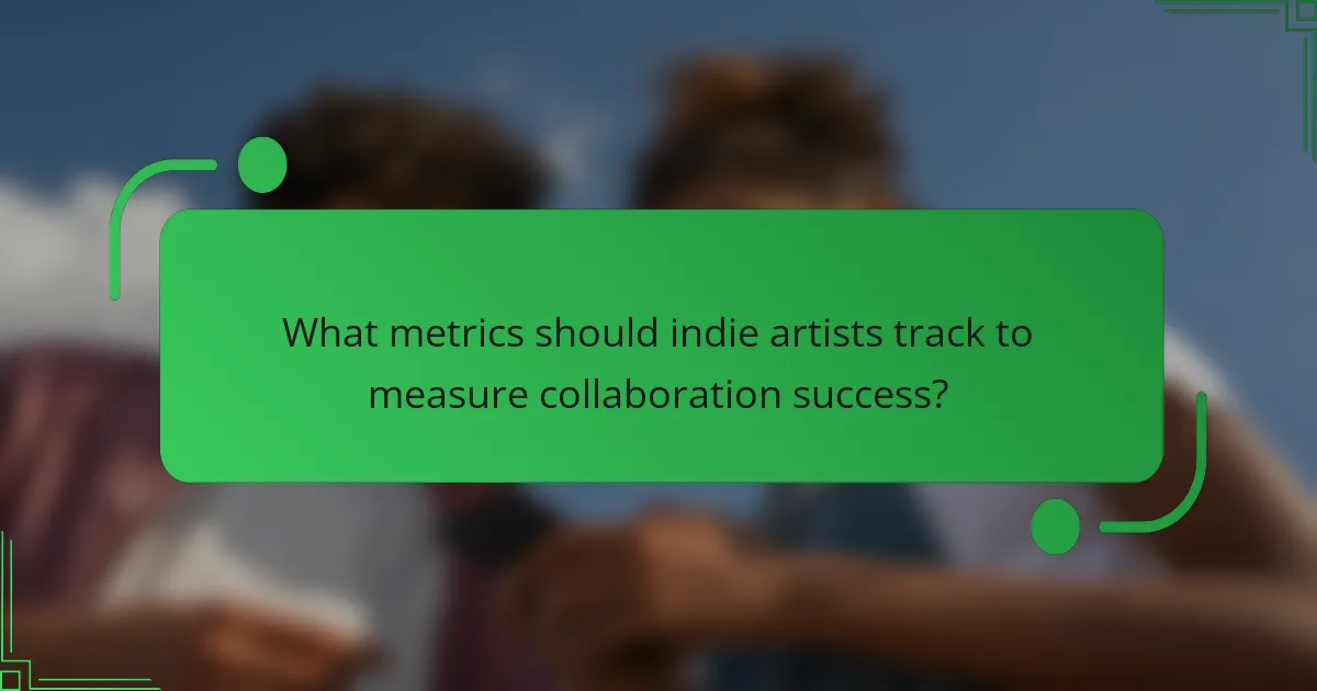 What metrics should indie artists track to measure collaboration success?