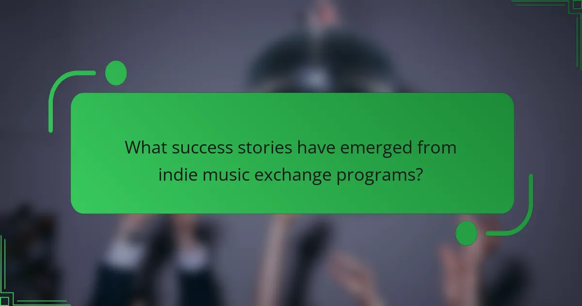 What success stories have emerged from indie music exchange programs?