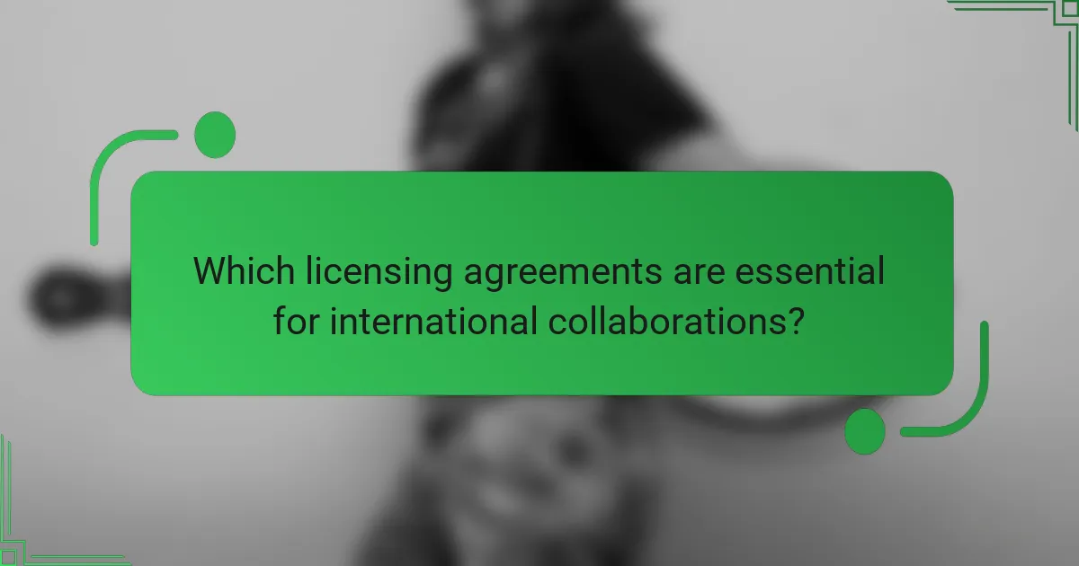 Which licensing agreements are essential for international collaborations?
