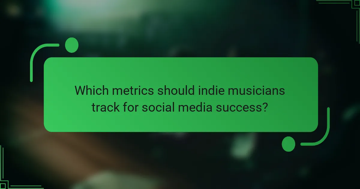 Which metrics should indie musicians track for social media success?